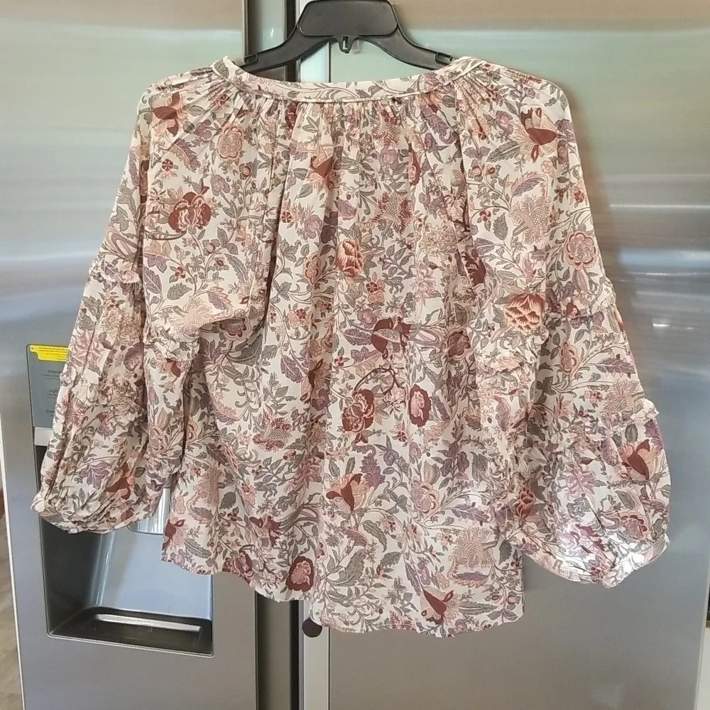 💕ANTHROPOLOGIE LOVE THE LABEL💕 Botanical Top M